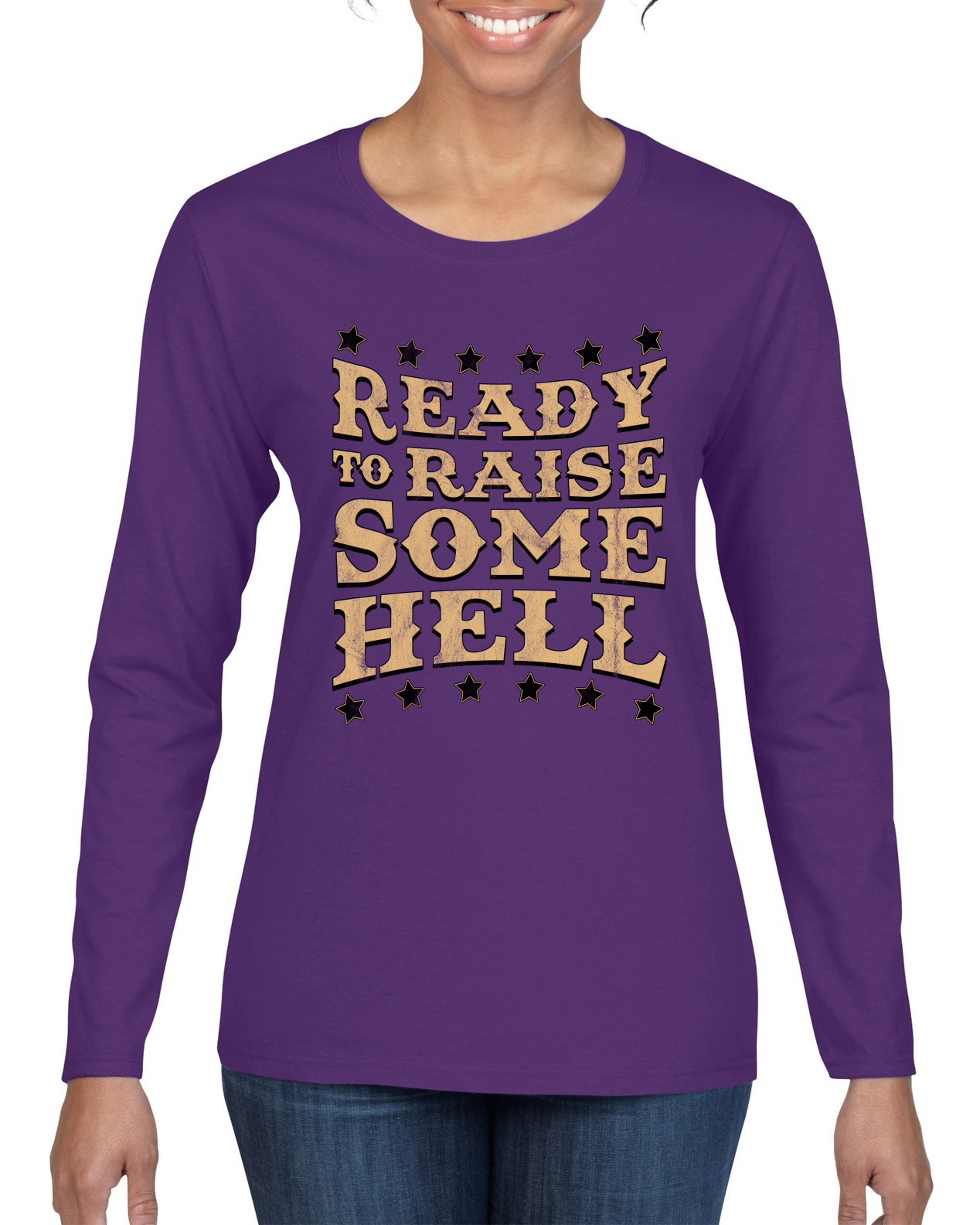 Camisa de manga larga para mujer Ready to Raise Some Hell - Imagen 8 de 12