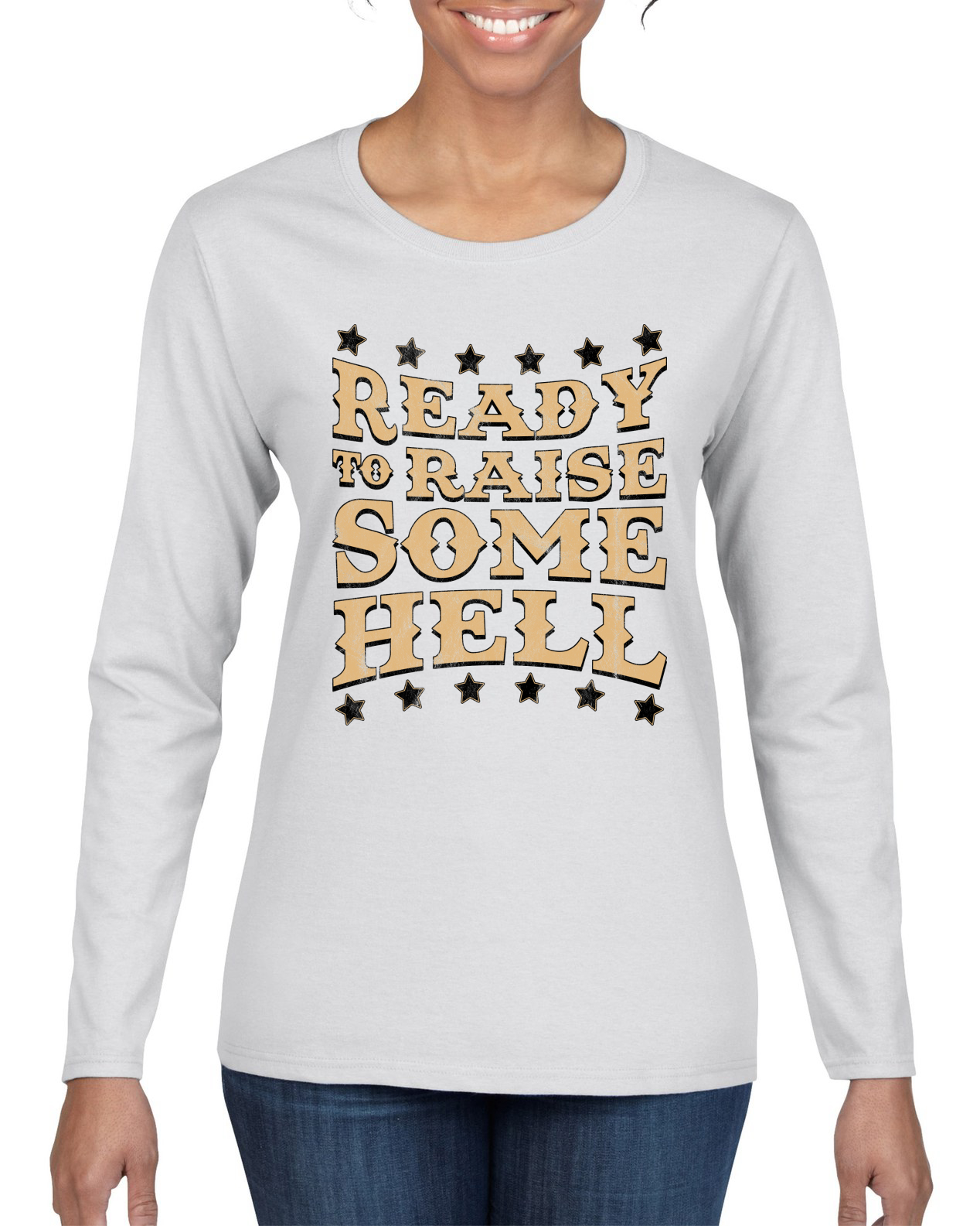 Camisa de manga larga para mujer Ready to Raise Some Hell - Imagen 11 de 12
