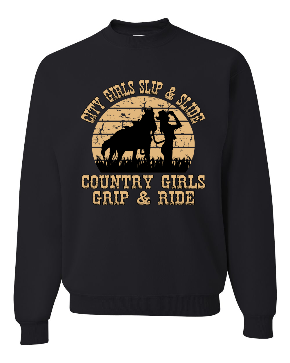 Sudadera City Girls Deslizante y Deslizante País Niñas Agarre y Montar Unisex Cuello Redondo - Imagen 3 de 21
