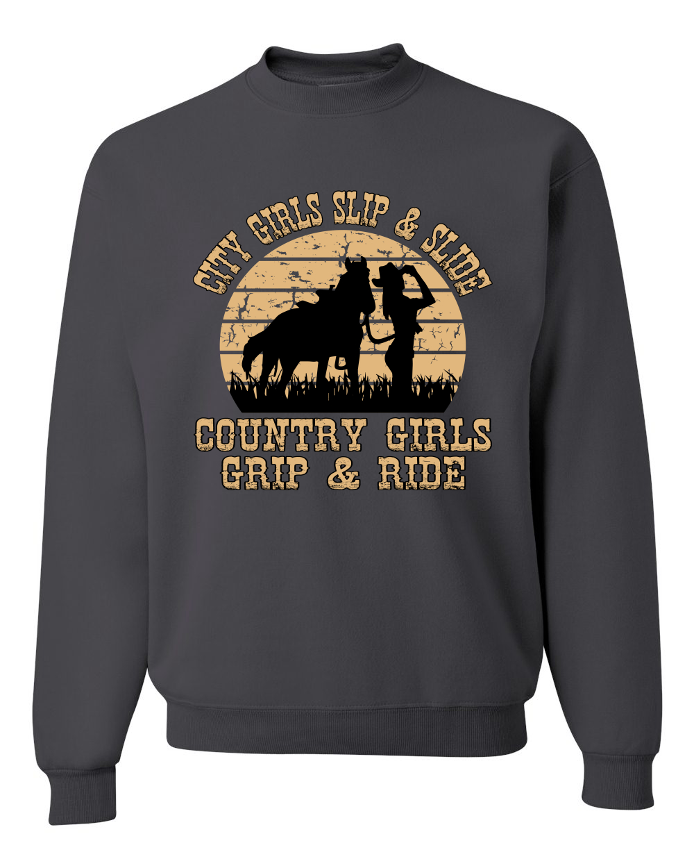 Sudadera City Girls Deslizante y Deslizante País Niñas Agarre y Montar Unisex Cuello Redondo - Imagen 4 de 21