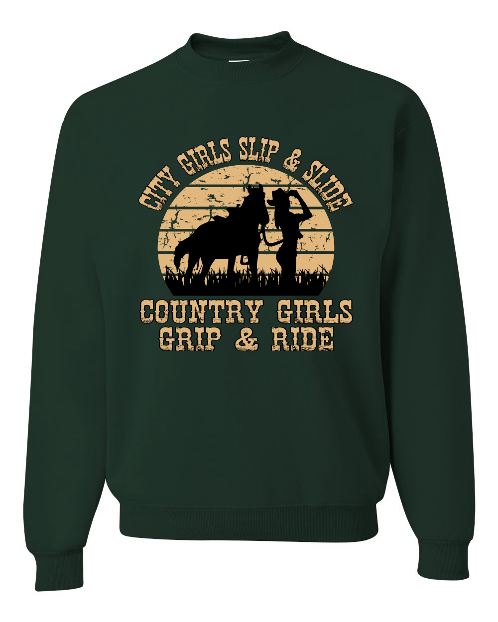 Sudadera City Girls Deslizante y Deslizante País Niñas Agarre y Montar Unisex Cuello Redondo - Imagen 5 de 21