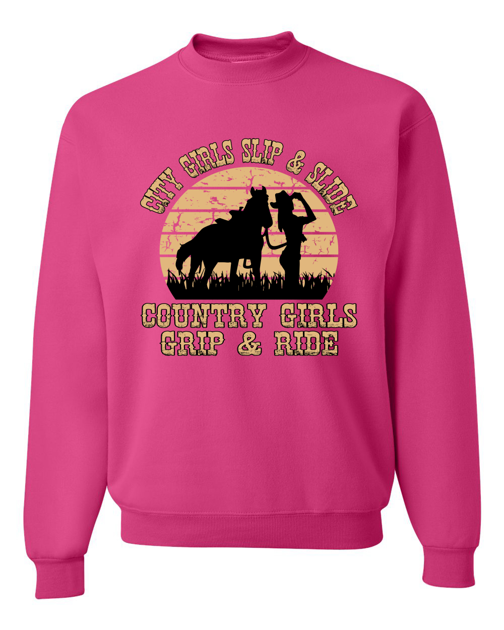 Sudadera City Girls Deslizante y Deslizante País Niñas Agarre y Montar Unisex Cuello Redondo - Imagen 6 de 21