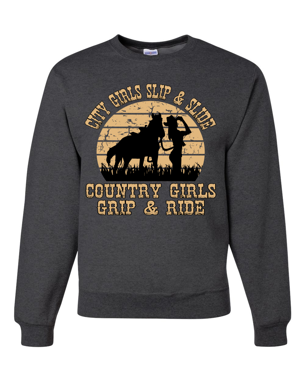 Sudadera City Girls Deslizante y Deslizante País Niñas Agarre y Montar Unisex Cuello Redondo - Imagen 7 de 21