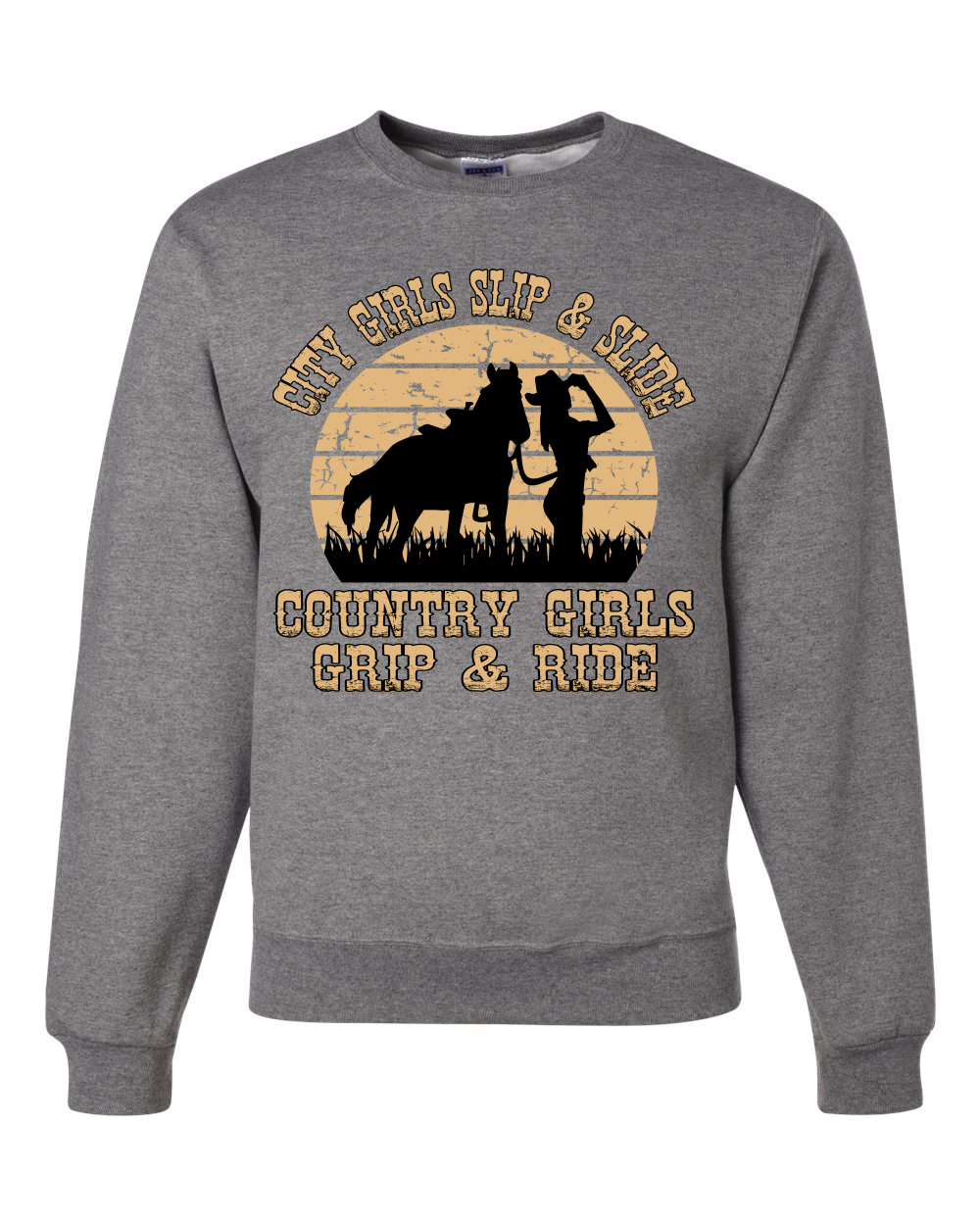Sudadera City Girls Deslizante y Deslizante País Niñas Agarre y Montar Unisex Cuello Redondo - Imagen 8 de 21