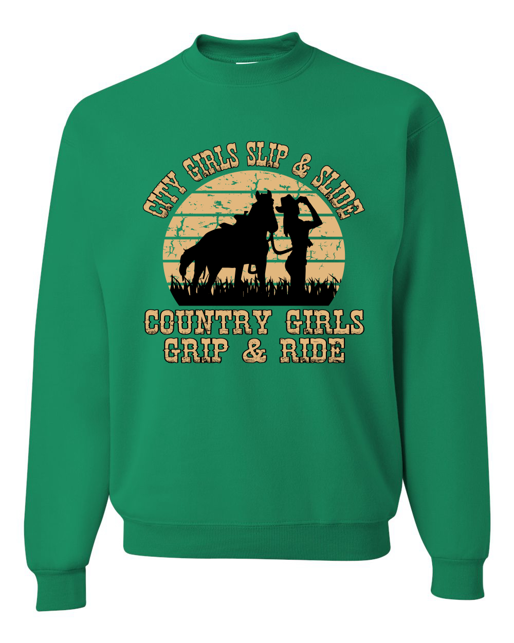 Sudadera City Girls Deslizante y Deslizante País Niñas Agarre y Montar Unisex Cuello Redondo - Imagen 9 de 21