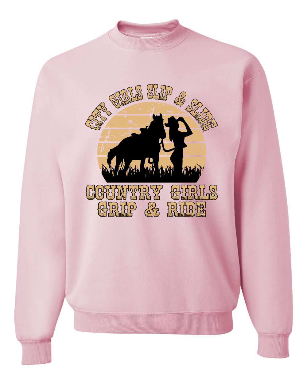 Sudadera City Girls Deslizante y Deslizante País Niñas Agarre y Montar Unisex Cuello Redondo - Imagen 10 de 21