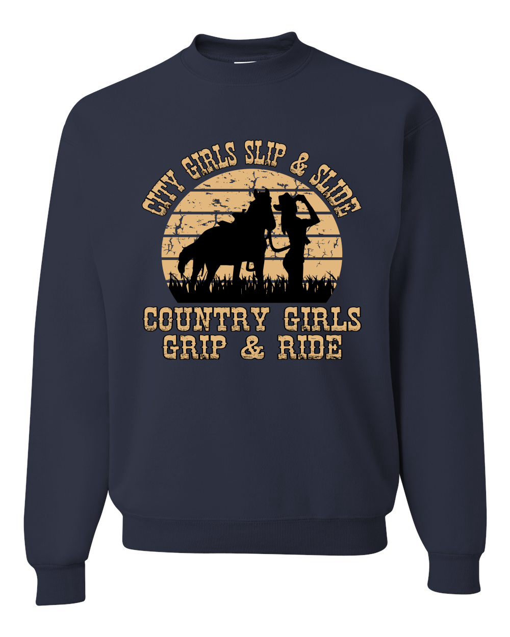 Sudadera City Girls Deslizante y Deslizante País Niñas Agarre y Montar Unisex Cuello Redondo - Imagen 12 de 21