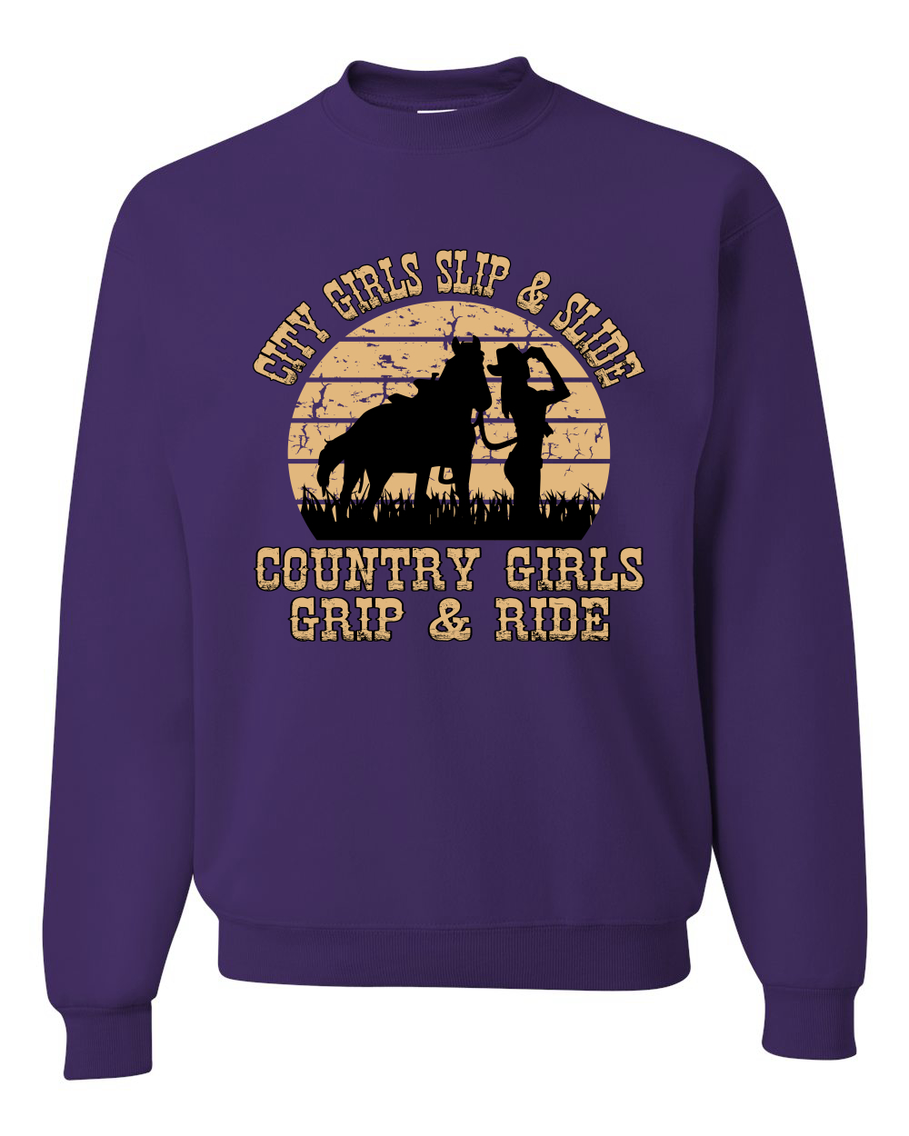 Sudadera City Girls Deslizante y Deslizante País Niñas Agarre y Montar Unisex Cuello Redondo - Imagen 15 de 21