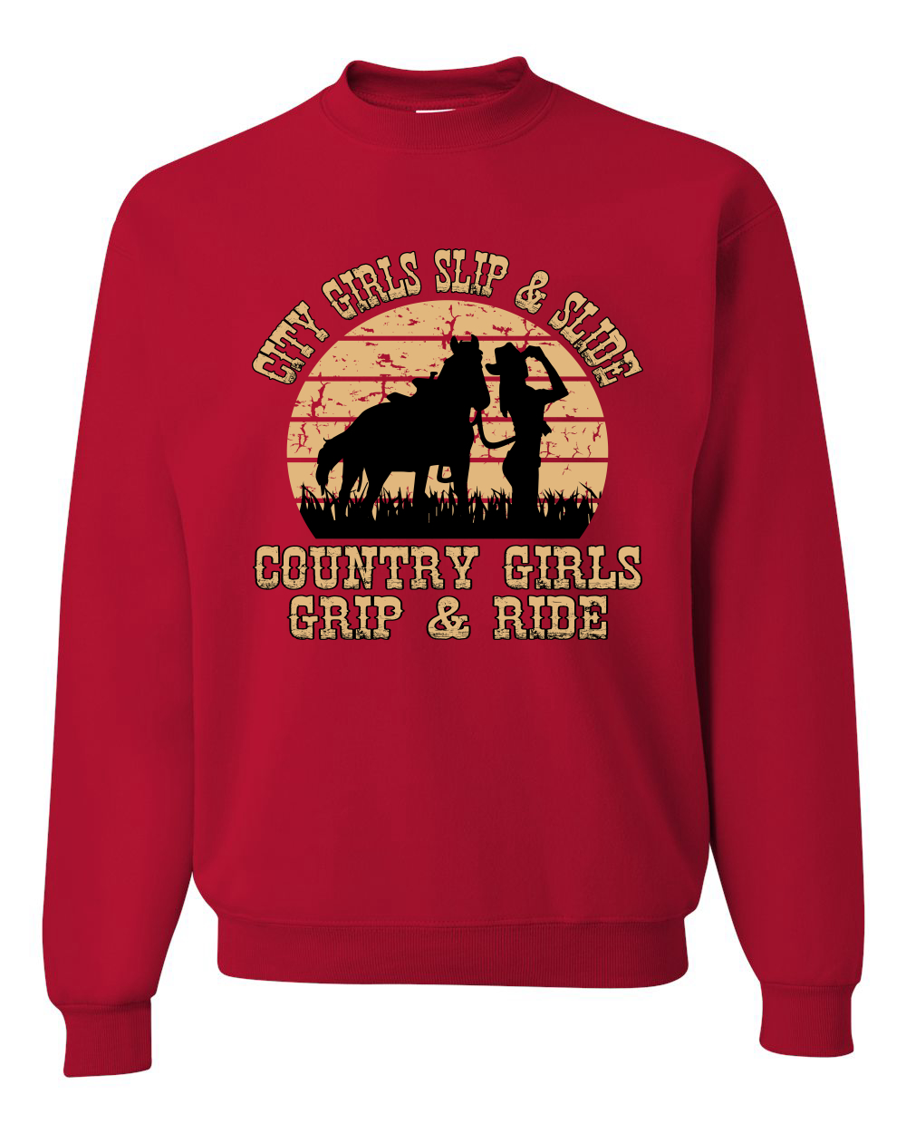 Sudadera City Girls Deslizante y Deslizante País Niñas Agarre y Montar Unisex Cuello Redondo - Imagen 16 de 21