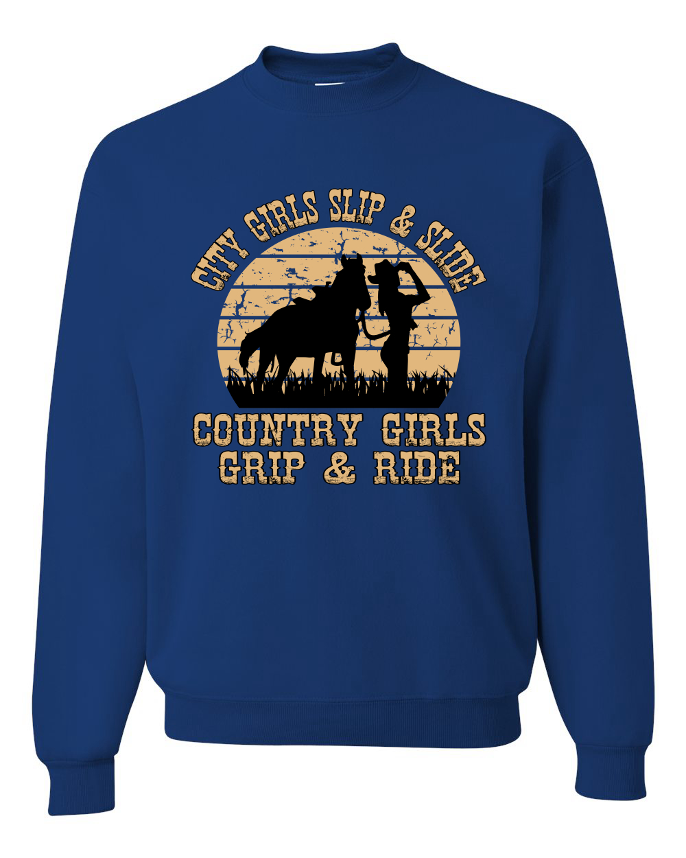 Sudadera City Girls Deslizante y Deslizante País Niñas Agarre y Montar Unisex Cuello Redondo - Imagen 17 de 21