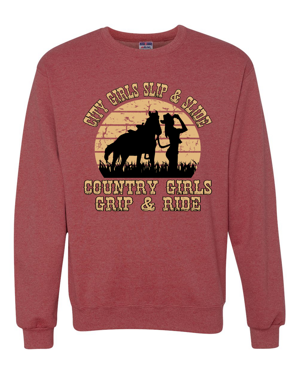Sudadera City Girls Deslizante y Deslizante País Niñas Agarre y Montar Unisex Cuello Redondo - Imagen 20 de 21