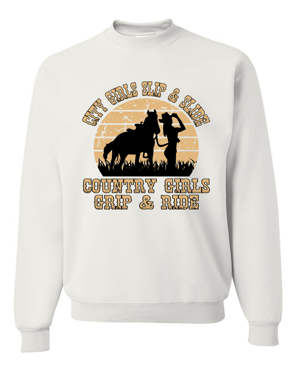 Sudadera City Girls Deslizante y Deslizante País Niñas Agarre y Montar Unisex Cuello Redondo - Imagen 21 de 21