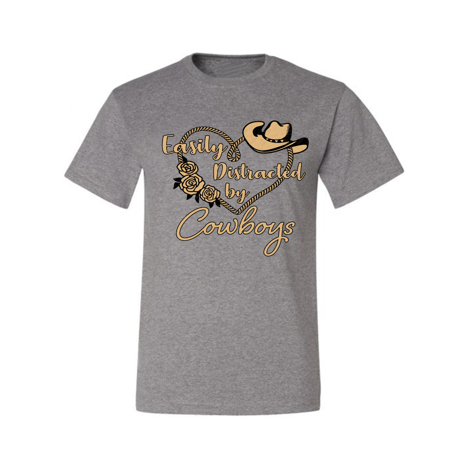 Grafik-T-Shirt Easy Distracted by Cowboys Southern West Wild Männer - Bild 9 von 26