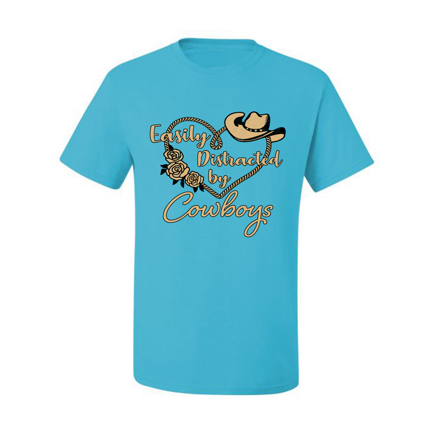 Grafik-T-Shirt Easy Distracted by Cowboys Southern West Wild Männer - Bild 13 von 26