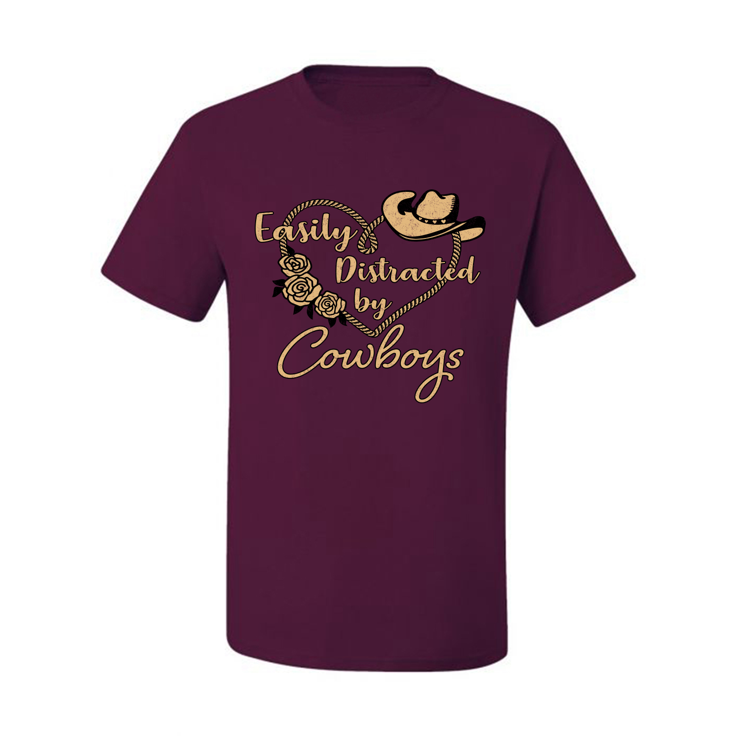 Grafik-T-Shirt Easy Distracted by Cowboys Southern West Wild Männer - Bild 14 von 26