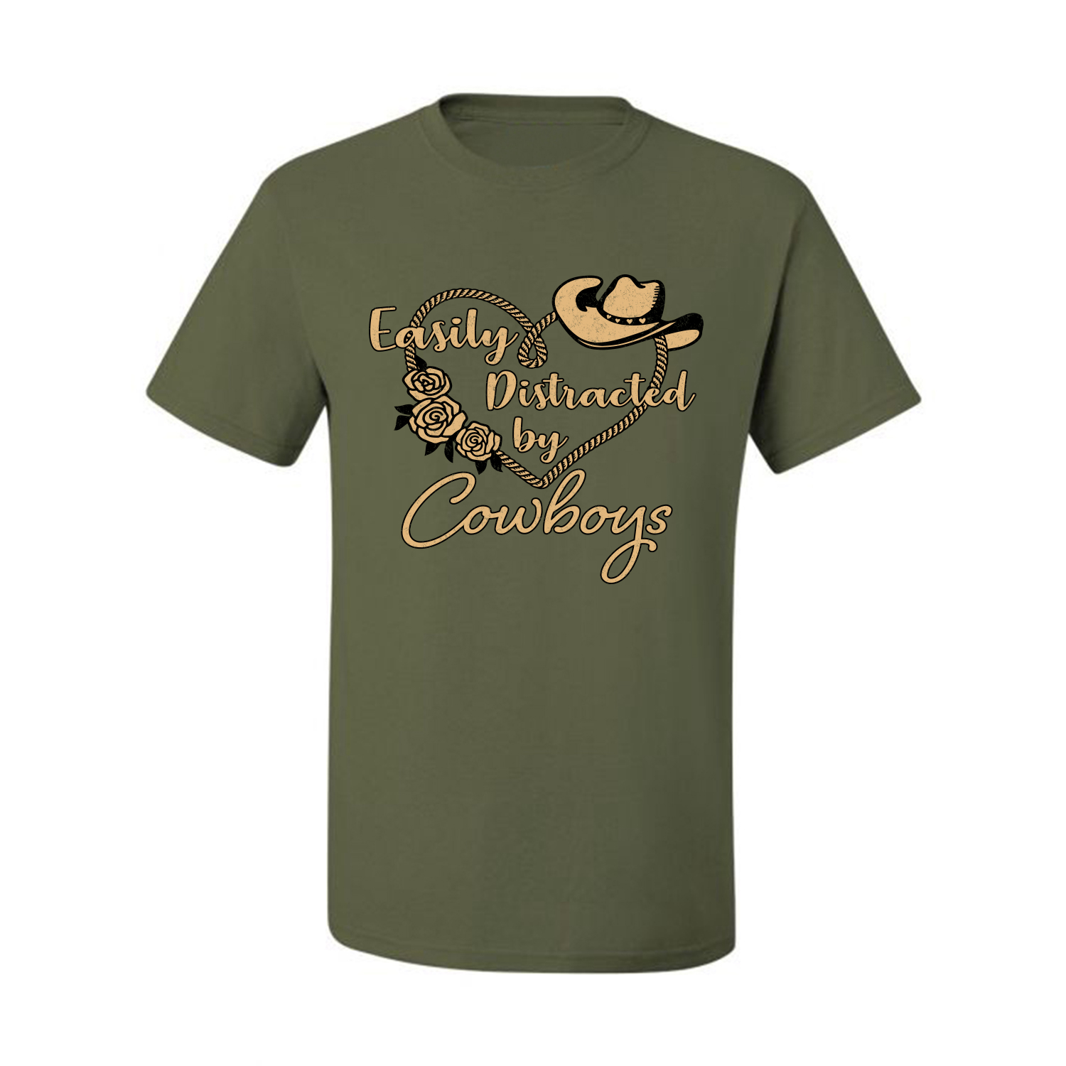 Grafik-T-Shirt Easy Distracted by Cowboys Southern West Wild Männer - Bild 15 von 26