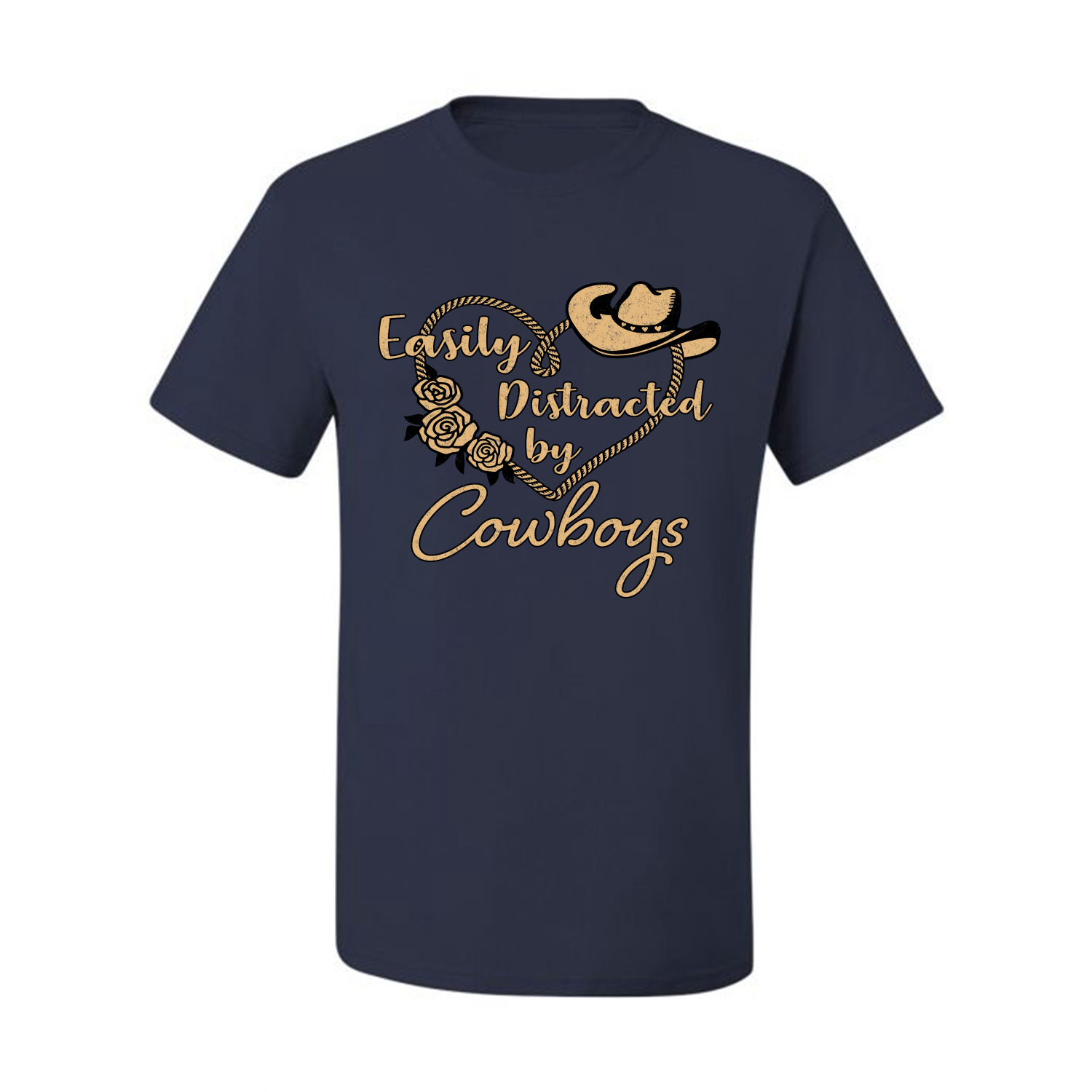 Grafik-T-Shirt Easy Distracted by Cowboys Southern West Wild Männer - Bild 16 von 26