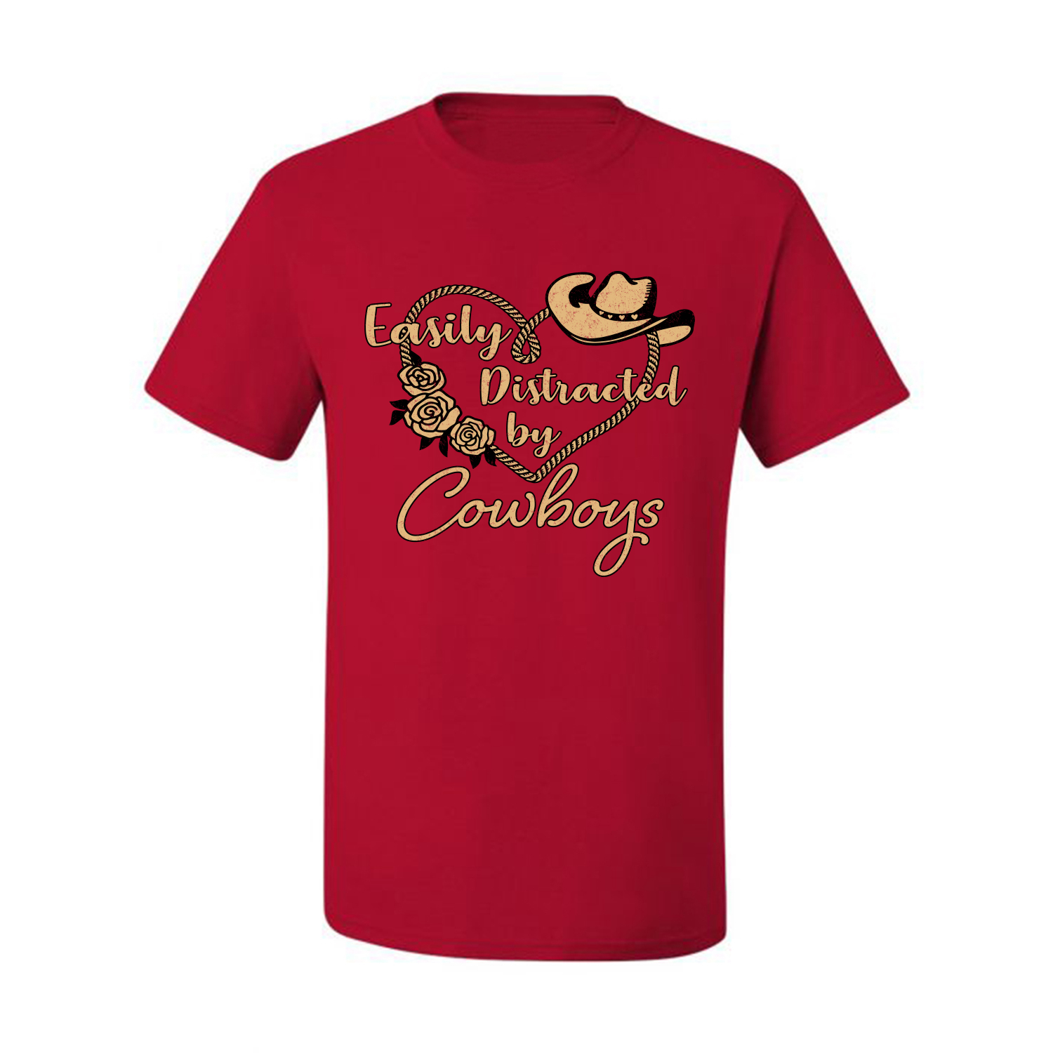 Grafik-T-Shirt Easy Distracted by Cowboys Southern West Wild Männer - Bild 20 von 26