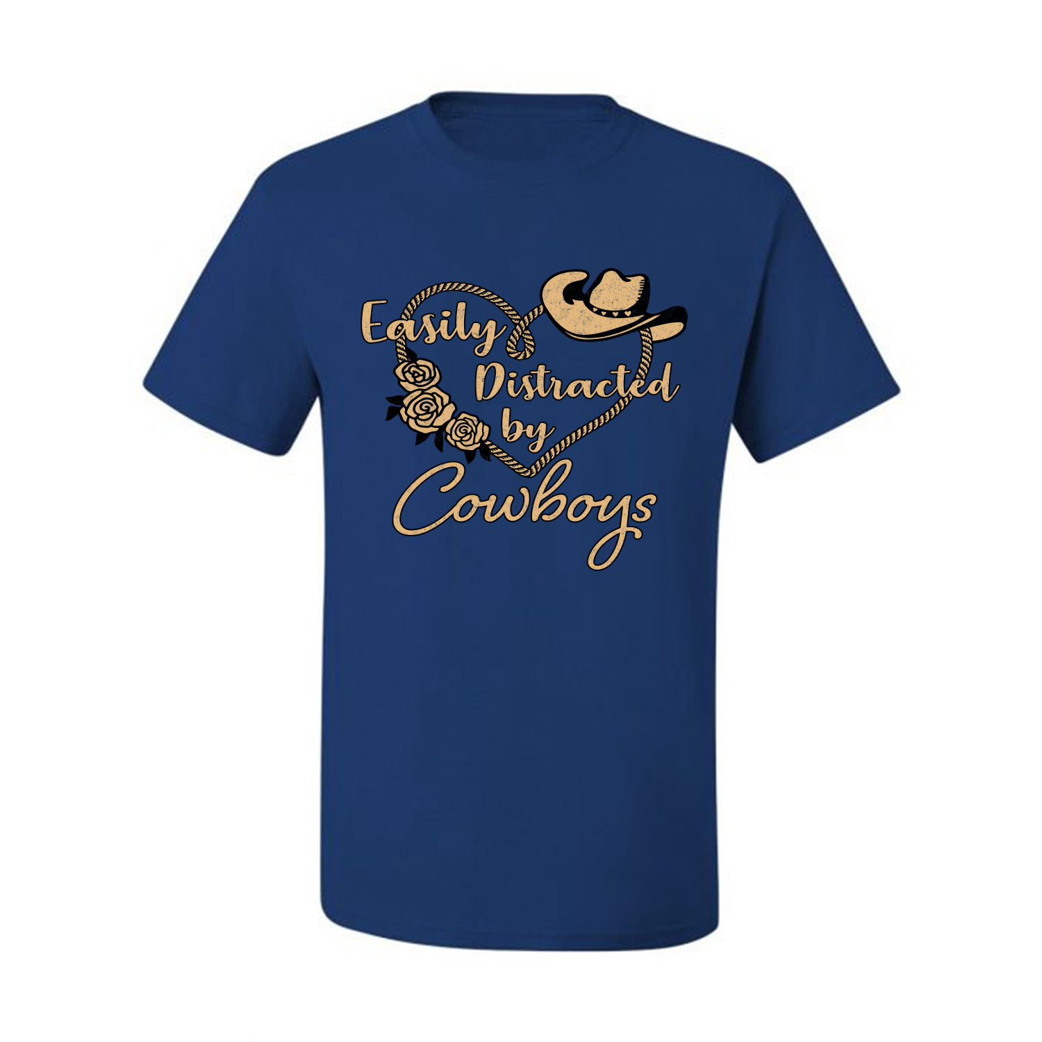 Grafik-T-Shirt Easy Distracted by Cowboys Southern West Wild Männer - Bild 21 von 26