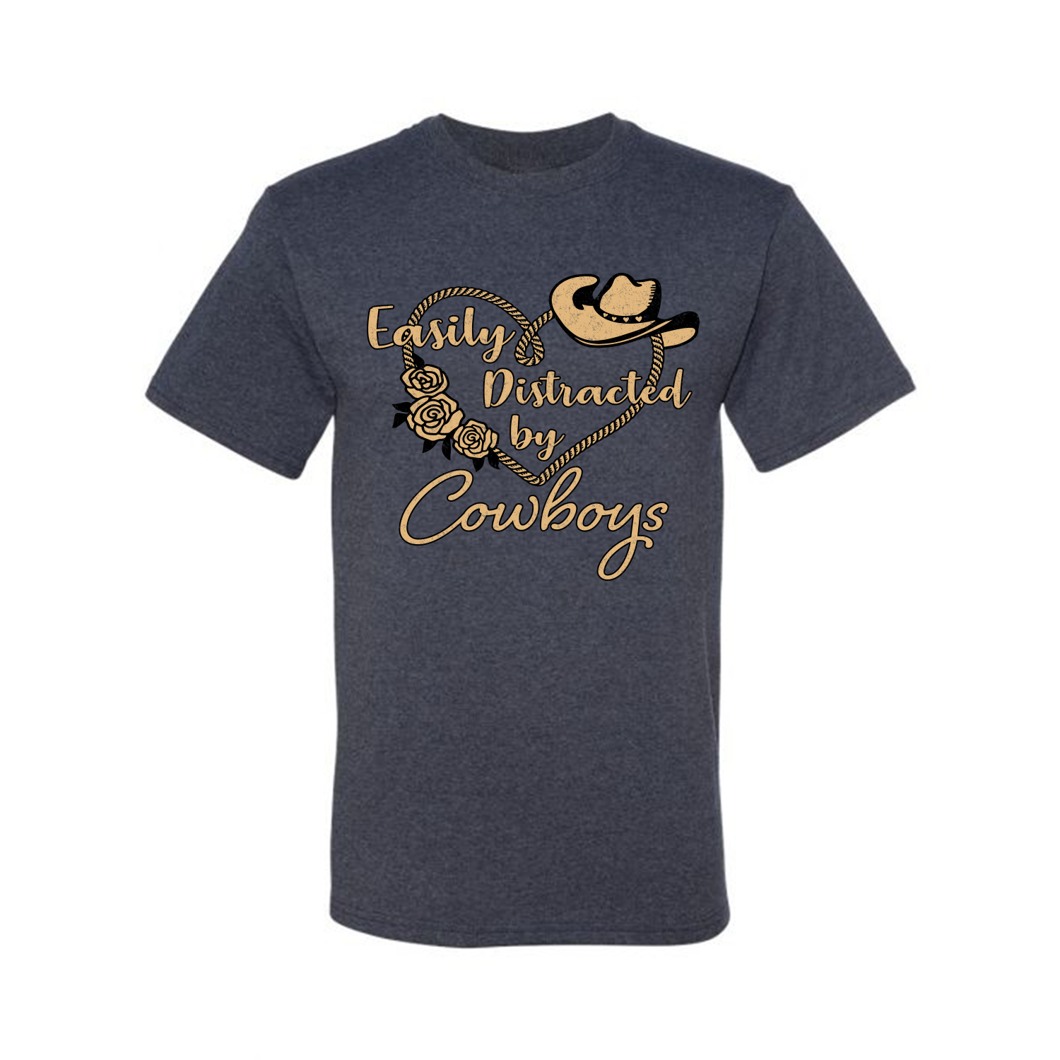 Grafik-T-Shirt Easy Distracted by Cowboys Southern West Wild Männer - Bild 24 von 26