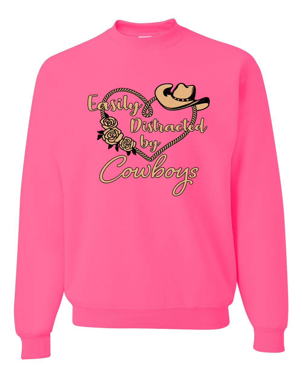 Sudadera Escote Redondo Easy Distracted by Cowboys Southern West Wild Unisex - Imagen 13 de 21