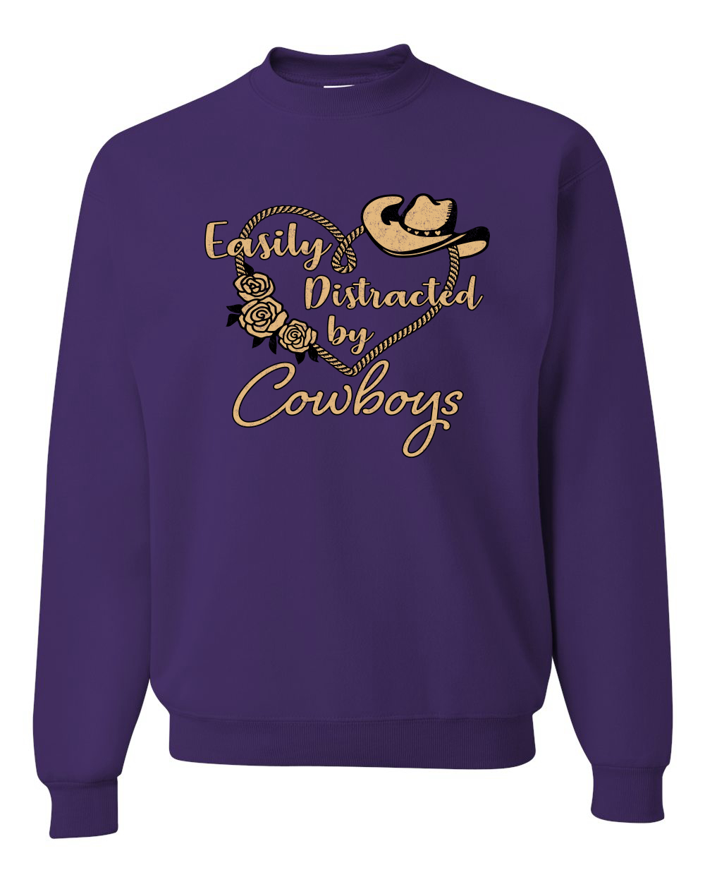 Sudadera Escote Redondo Easy Distracted by Cowboys Southern West Wild Unisex - Imagen 15 de 21