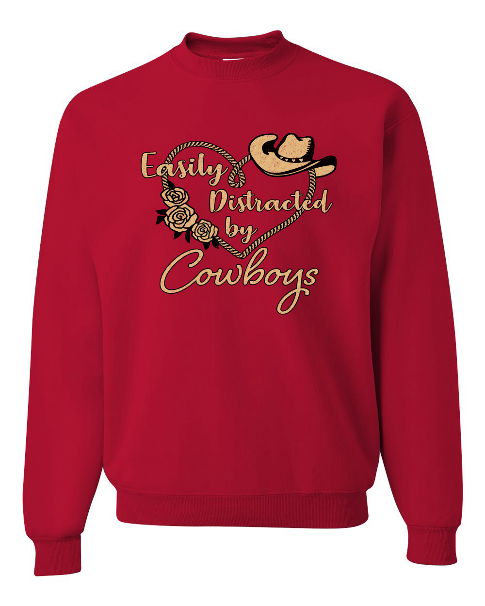 Sudadera Escote Redondo Easy Distracted by Cowboys Southern West Wild Unisex - Imagen 16 de 21