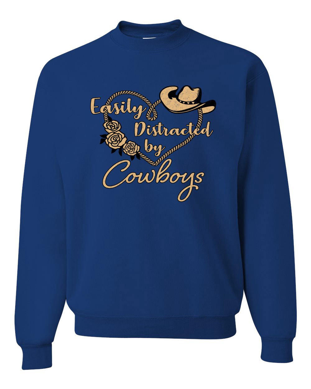 Sudadera Escote Redondo Easy Distracted by Cowboys Southern West Wild Unisex - Imagen 17 de 21