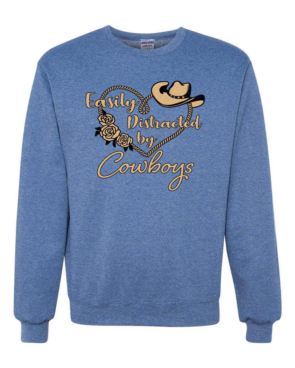 Sudadera Escote Redondo Easy Distracted by Cowboys Southern West Wild Unisex - Imagen 18 de 21