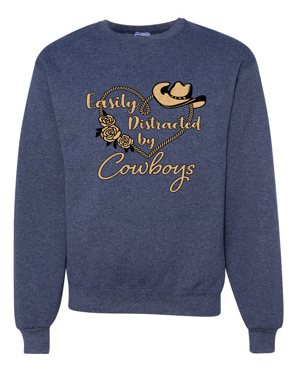 Sudadera Escote Redondo Easy Distracted by Cowboys Southern West Wild Unisex - Imagen 19 de 21