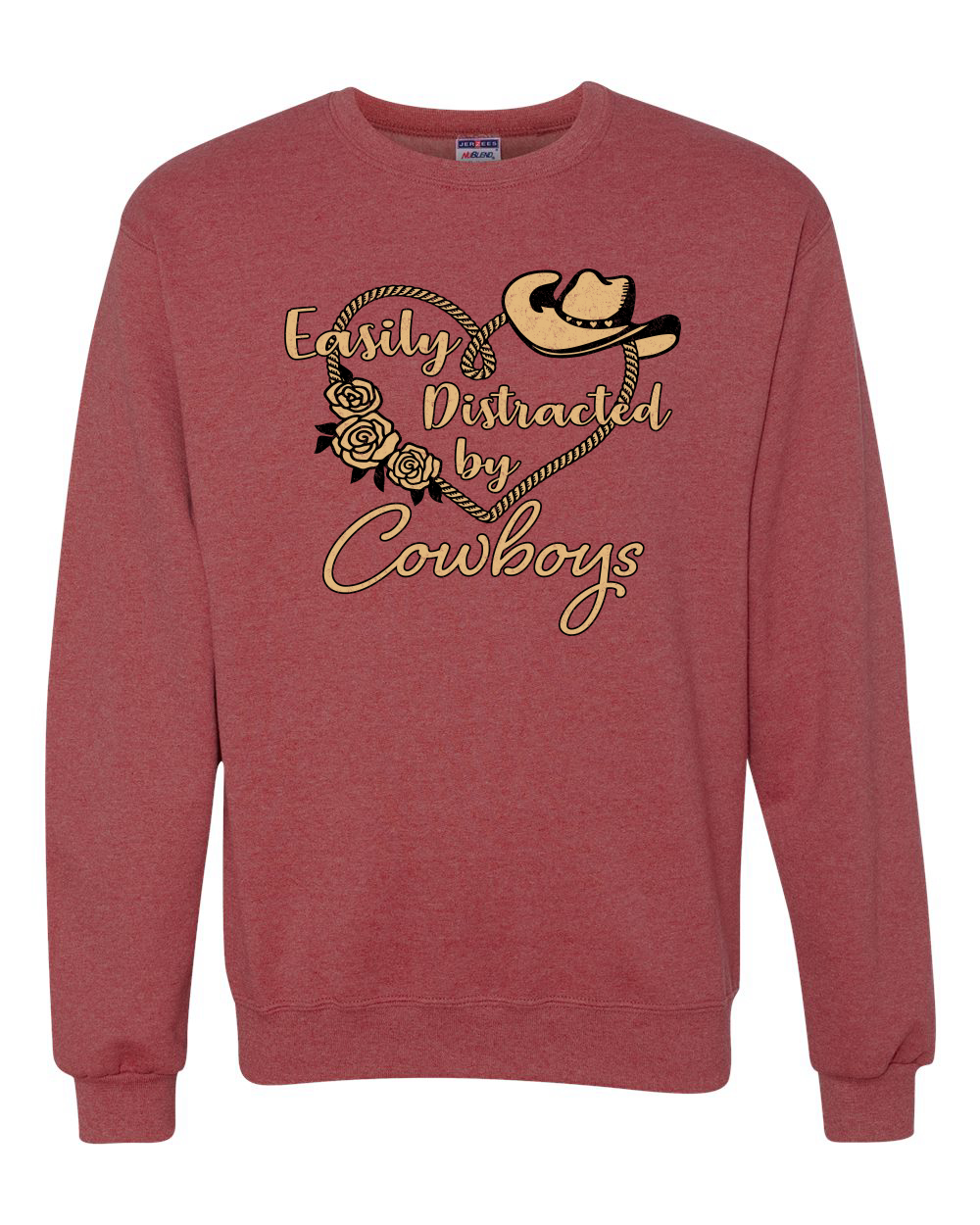 Sudadera Escote Redondo Easy Distracted by Cowboys Southern West Wild Unisex - Imagen 20 de 21