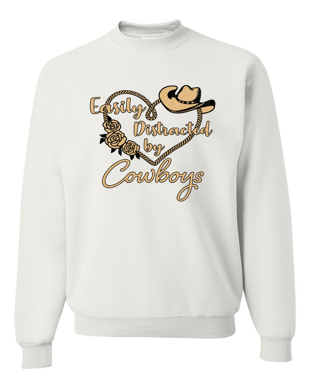 Sudadera Escote Redondo Easy Distracted by Cowboys Southern West Wild Unisex - Imagen 21 de 21