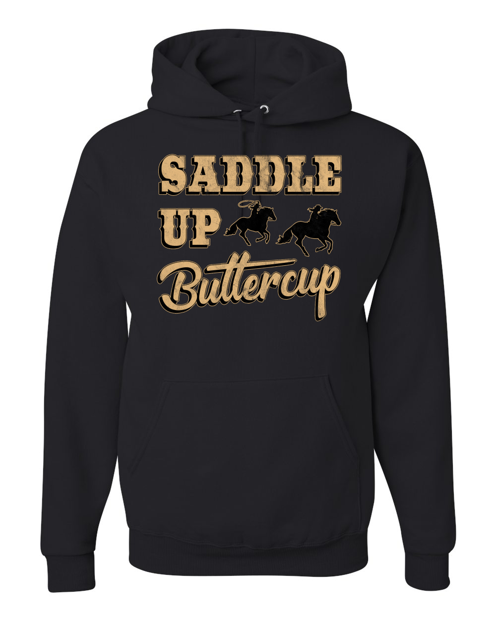 Saddle Up Buttercup Cowgirl Cowboy Unisex Graphic Hoodie Sweatshirt - Picture 3 of 23