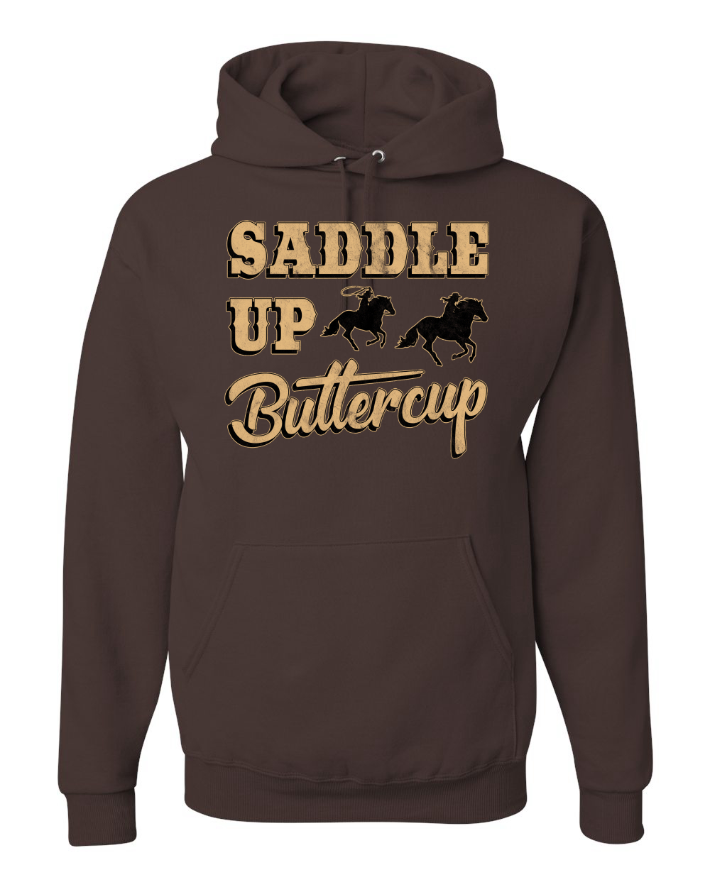 Saddle Up Buttercup Cowgirl Cowboy Unisex Graphic Hoodie Sweatshirt - Picture 23 of 23