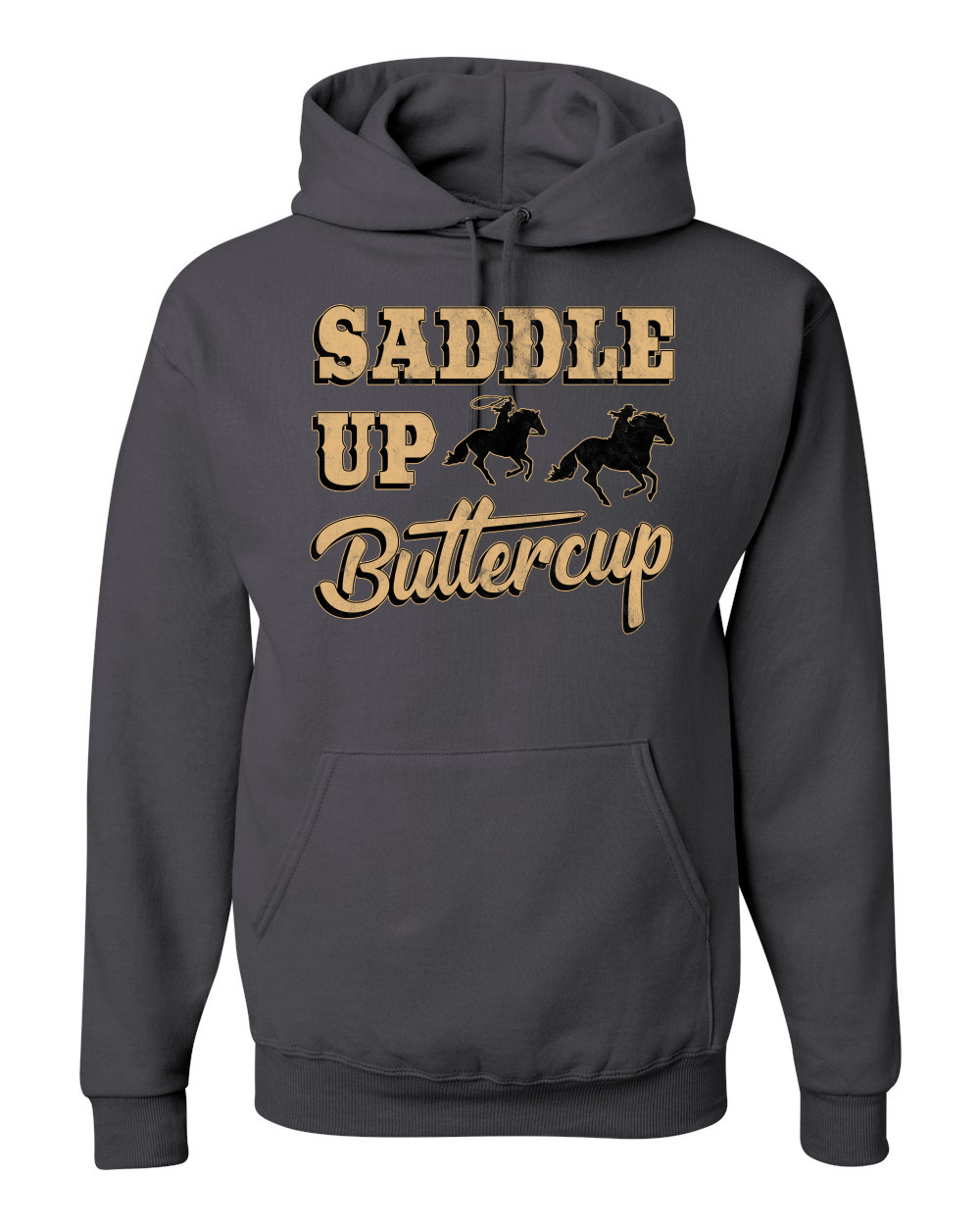 Saddle Up Buttercup Cowgirl Cowboy Unisex Graphic Hoodie Sweatshirt - Picture 4 of 23
