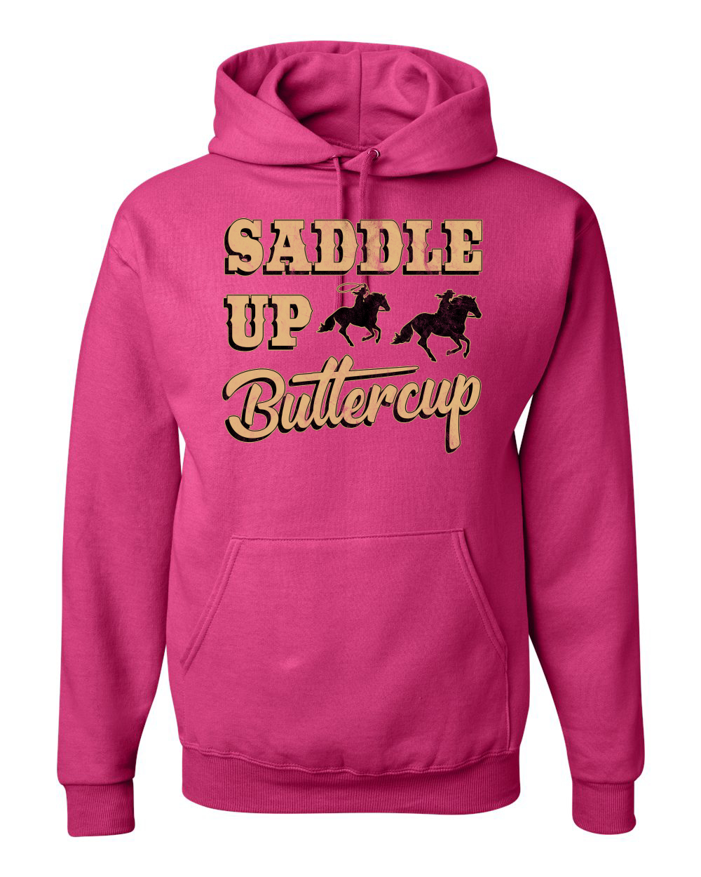 Saddle Up Buttercup Cowgirl Cowboy Unisex Graphic Hoodie Sweatshirt - Picture 6 of 23