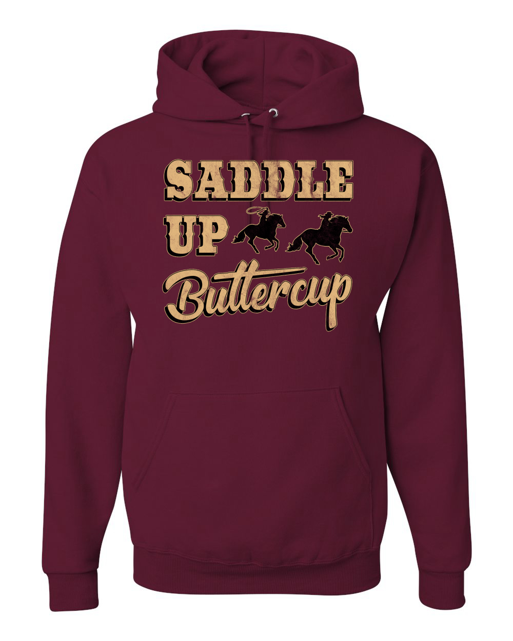 Saddle Up Buttercup Cowgirl Cowboy Unisex Graphic Hoodie Sweatshirt - Picture 11 of 23