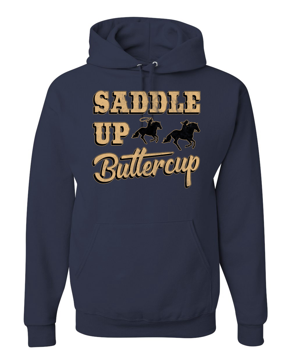 Saddle Up Buttercup Cowgirl Cowboy Unisex Graphic Hoodie Sweatshirt - Picture 12 of 23