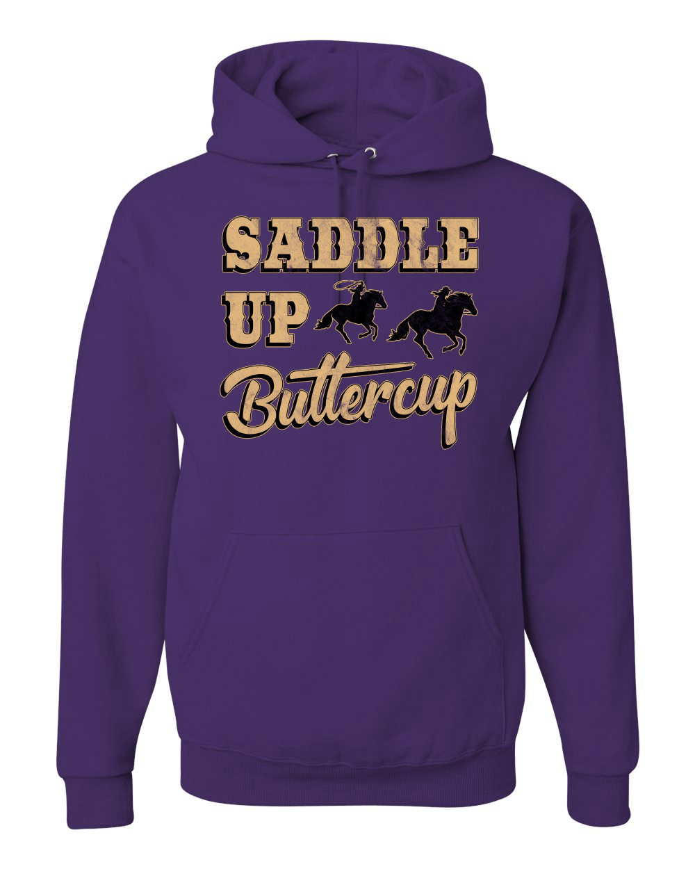 Saddle Up Buttercup Cowgirl Cowboy Unisex Graphic Hoodie Sweatshirt - Picture 15 of 23