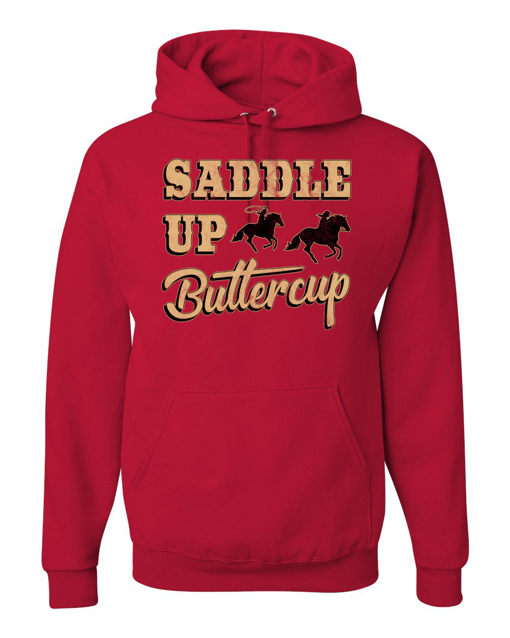 Saddle Up Buttercup Cowgirl Cowboy Unisex Graphic Hoodie Sweatshirt - Picture 16 of 23