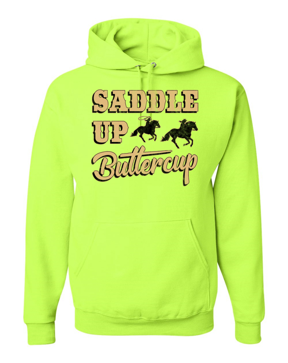 Saddle Up Buttercup Cowgirl Cowboy Unisex Graphic Hoodie Sweatshirt - Picture 18 of 23