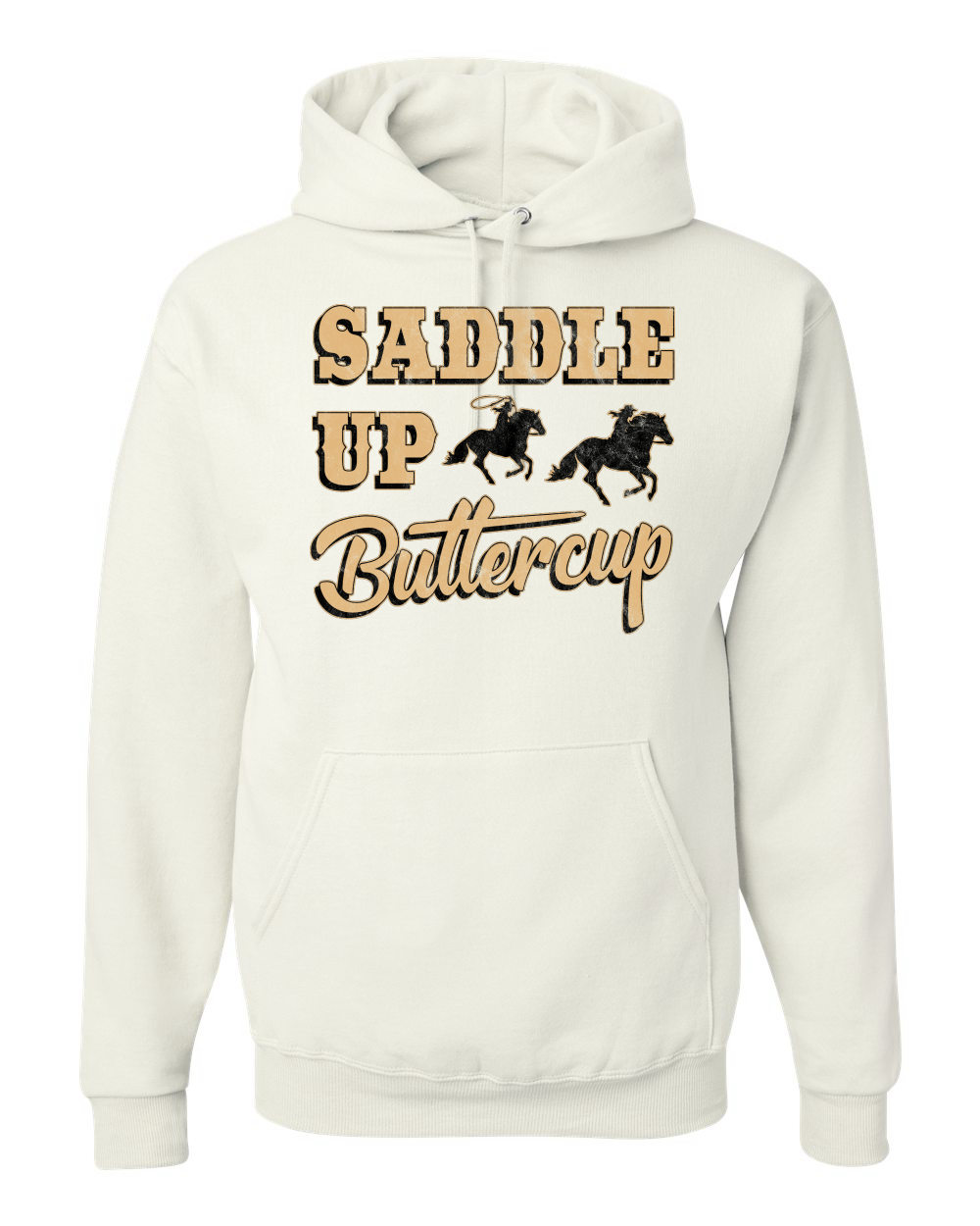 Saddle Up Buttercup Cowgirl Cowboy Unisex Graphic Hoodie Sweatshirt - Picture 22 of 23