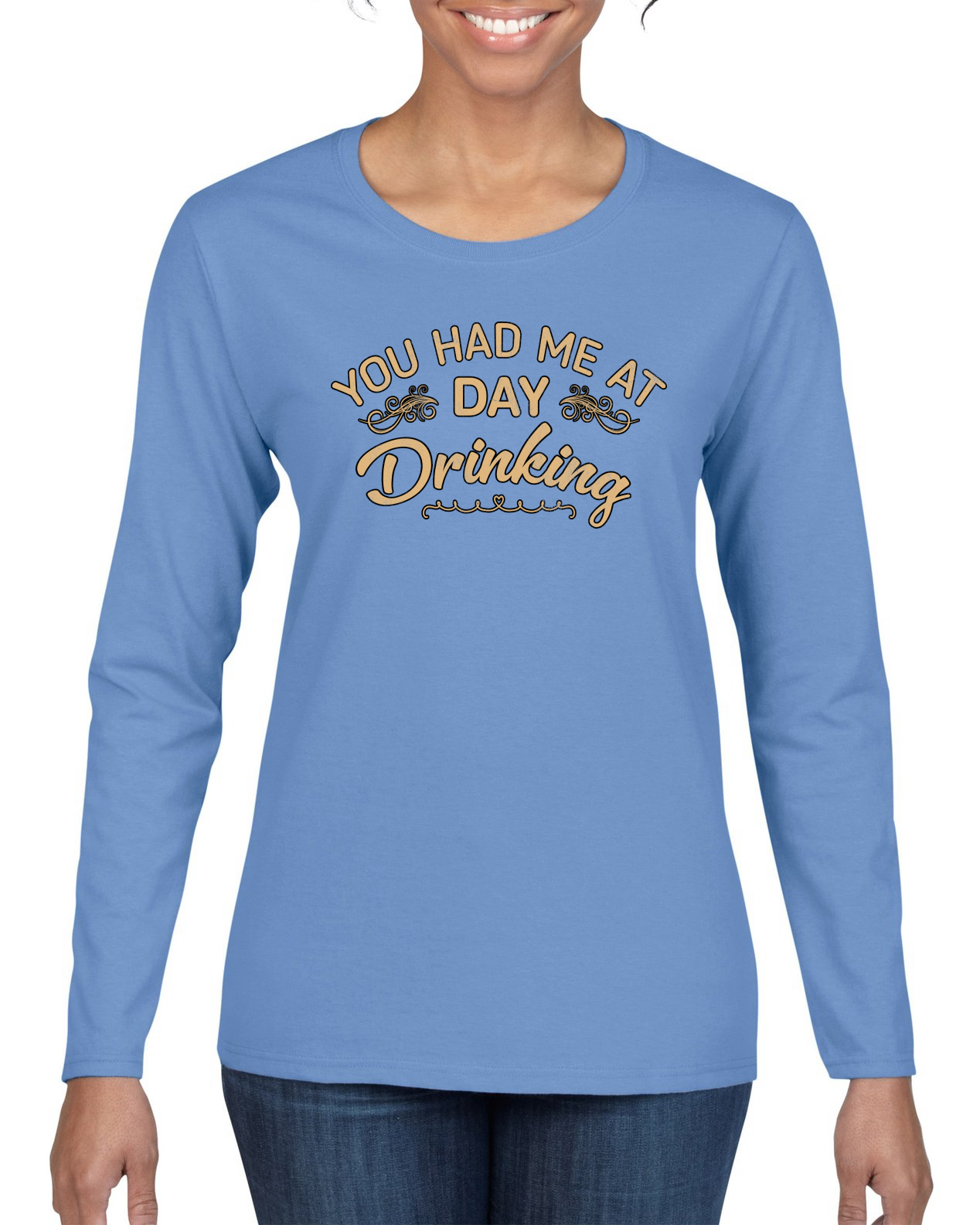Camisa de manga larga para mujer You Had Me At Day para beber - Imagen 12 de 12