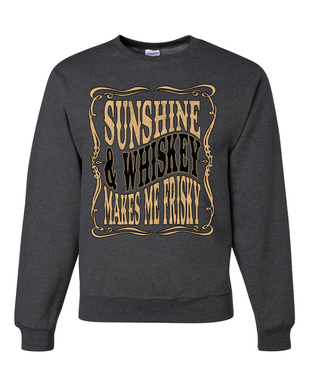 Sudadera Gráfica Sunshine & Whiskey Makes Me Frisky Cuello Redondo - Imagen 7 de 21