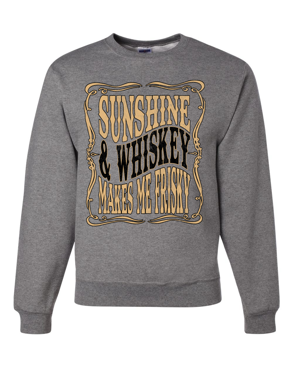 Sudadera Gráfica Sunshine & Whiskey Makes Me Frisky Cuello Redondo - Imagen 8 de 21