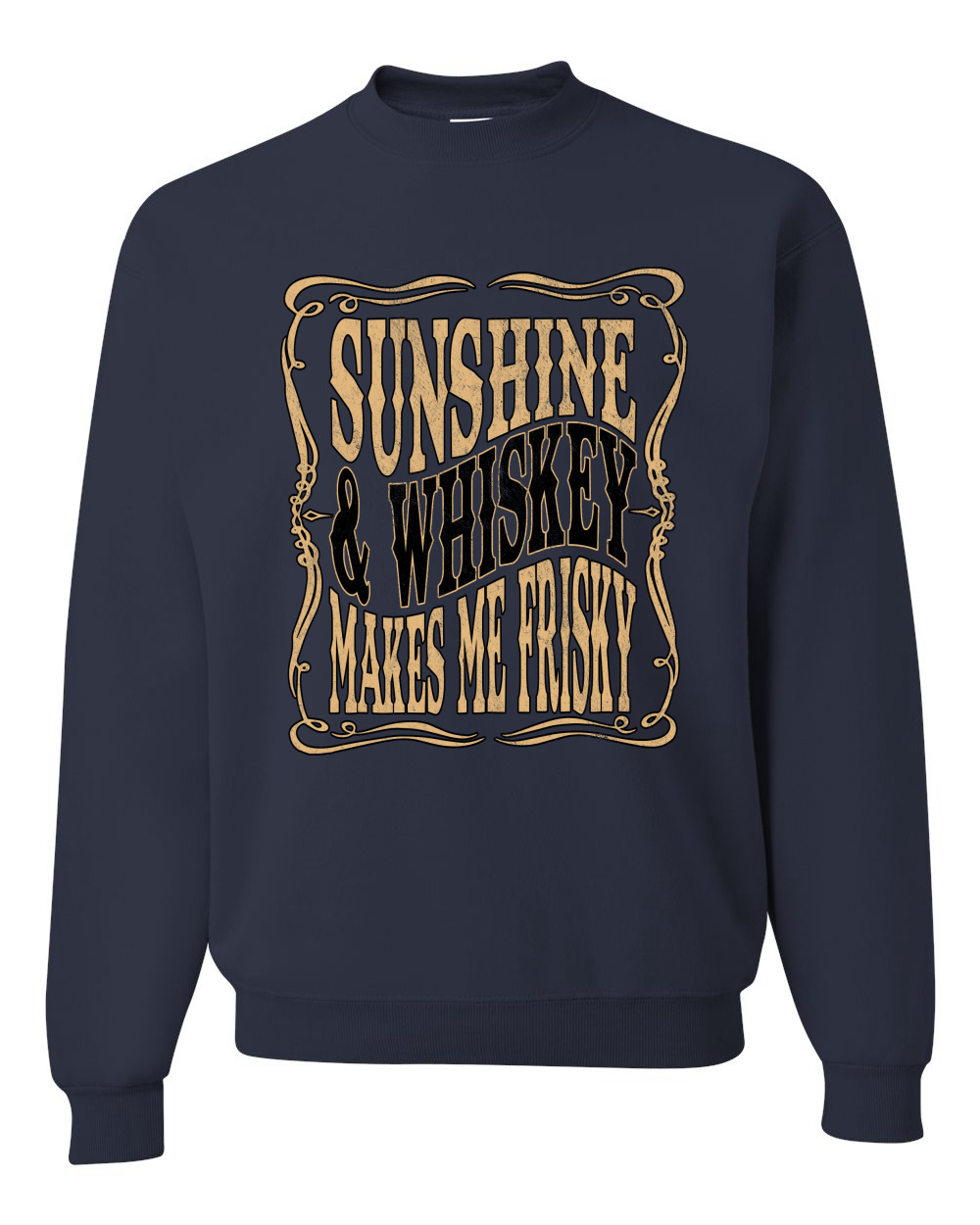 Sudadera Gráfica Sunshine & Whiskey Makes Me Frisky Cuello Redondo - Imagen 12 de 21
