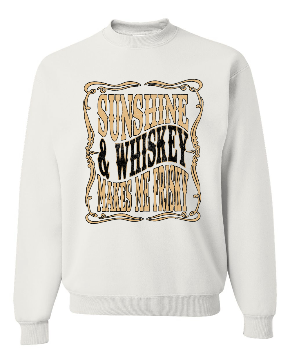 Sudadera Gráfica Sunshine & Whiskey Makes Me Frisky Cuello Redondo - Imagen 21 de 21