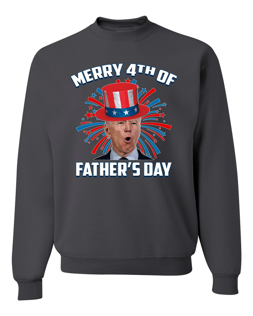 Joe Biden Merry 4th Of Father's Day Funny 4th of July Unisex Crewneck Sweatshirt - Picture 4 of 23