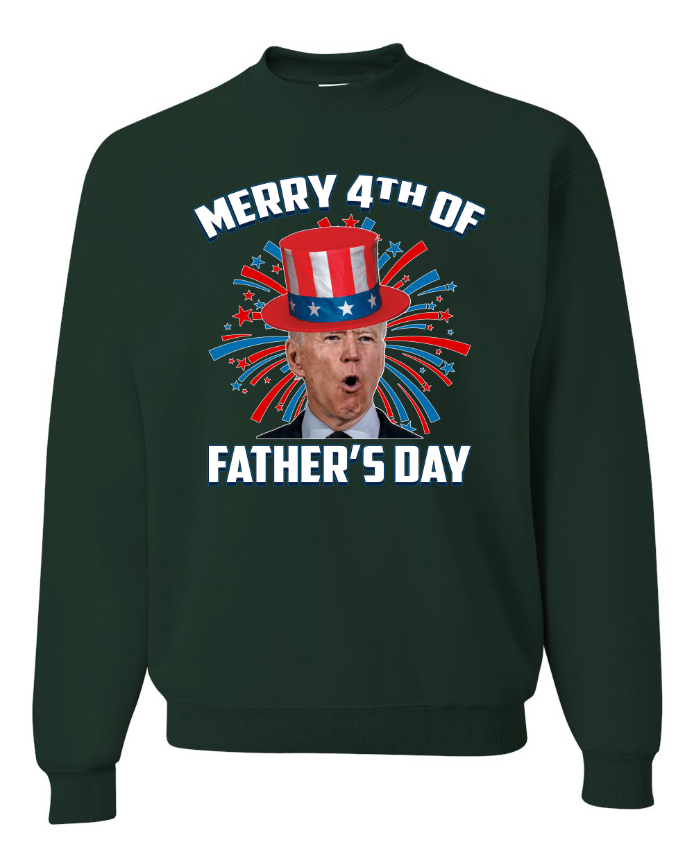Joe Biden Merry 4th Of Father's Day Funny 4th of July Unisex Crewneck Sweatshirt - Picture 5 of 23