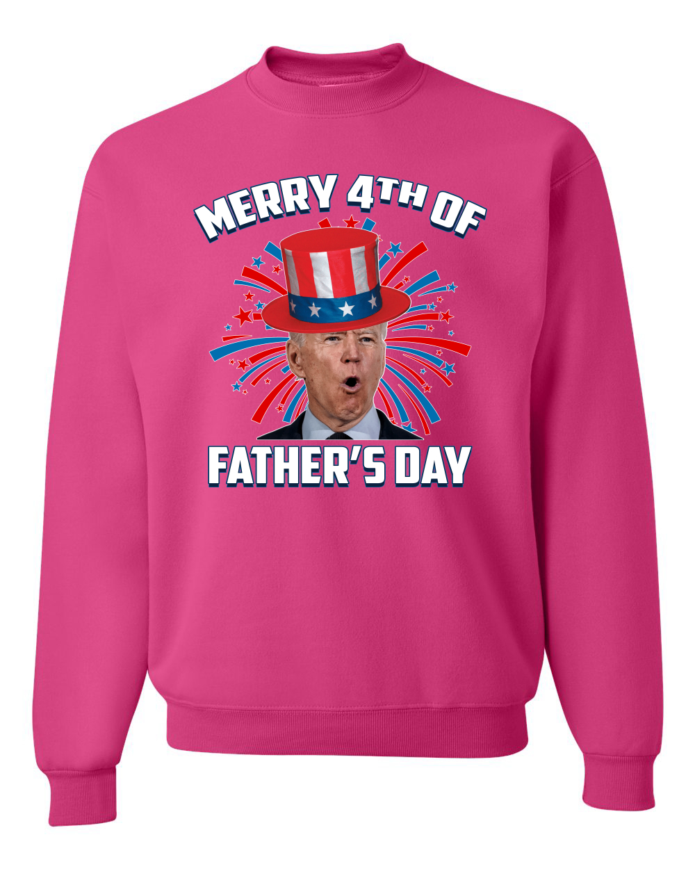 Joe Biden Merry 4th Of Father's Day Funny 4th of July Unisex Crewneck Sweatshirt - Picture 6 of 23